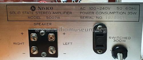 Nivico Solid State Stereo Amplifier 5007B; JVC - Victor Company (ID = 2792903) Ampl/Mixer