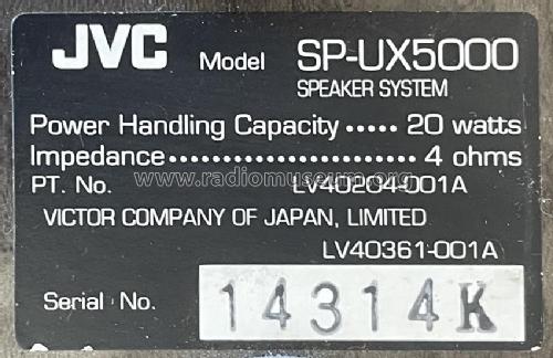 Ultra Micro Component System UX-5000 U/UB; JVC - Victor Company (ID = 3095953) Radio