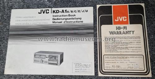 Stereo Cassette Deck KD-A1A; JVC - Victor Company (ID = 2853990) Sonido-V