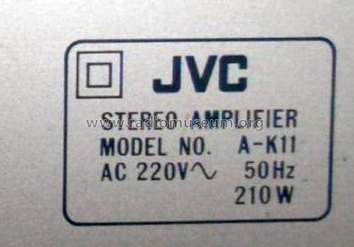 Stereo Integrated Amplifier A-K11; JVC - Victor Company (ID = 2006698) Ampl/Mixer