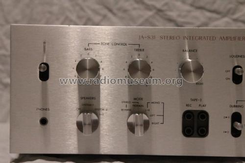 Stereo Integrated Amplifier JA-S31; JVC - Victor Company (ID = 2013308) Ampl/Mixer