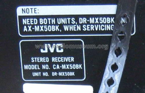 Stereo Receiver CA-MX50BK; JVC - Victor Company (ID = 1552466) Radio