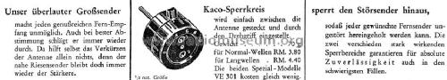 Sperrkreis für Langwellen VE301 ; Kaco, Kupfer-Asbest- (ID = 1689093) Antenne