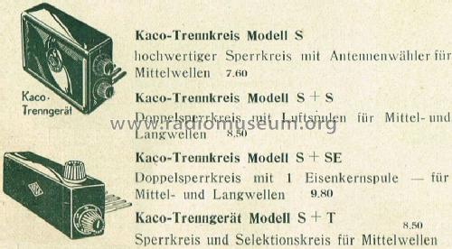 Trenngerät für Volksempfänger VE301 S+T Sperr- und Trennkreis; Kaco, Kupfer-Asbest- (ID = 2371990) Divers