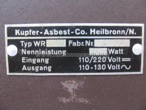Wechselrichter WR100; Kaco, Kupfer-Asbest- (ID = 204451) Strom-V