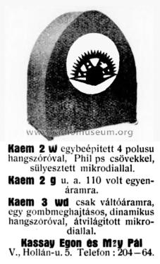 KAEM 2W; KAEM; Budapest (ID = 2488618) Radio