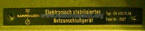 Elektronisch stabilisiertes Netzanschlußgerät EN 400/0.3b; Kamphausen GmbH, Dr. (ID = 2875453) Strom-V