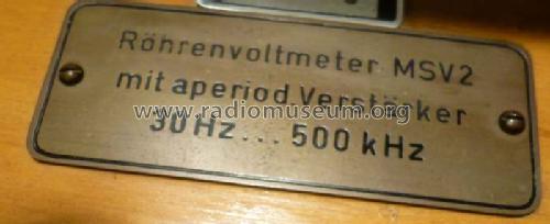 Röhrenvoltmeter mit aperiod. Verstärker MSV 2; Kamphausen GmbH, Dr. (ID = 1397745) Equipment