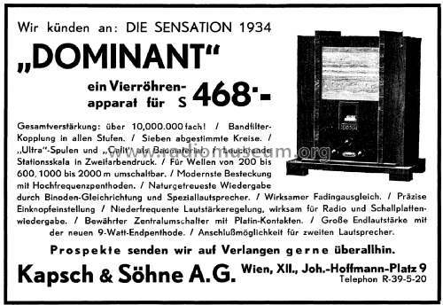 Dominant 4W; Kapsch & Söhne KS, (ID = 2475960) Radio