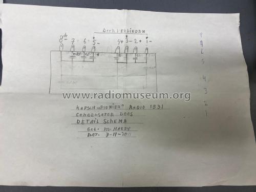 Pionier Lichtnetz-Dreiröhren-Schirmgitter-Fernempfänger Modell 1932; Kapsch & Söhne KS, (ID = 2905939) Radio