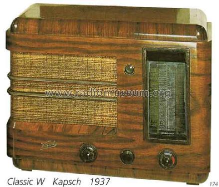 Classic W ; Kapsch & Söhne KS, (ID = 1822) Radio