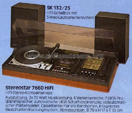 HiFi-Stereo-Kompaktanlage Stereostar 7660 HiFi; Kapsch & Söhne KS, (ID = 849359) Radio