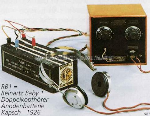 Einröhren Empfänger Reinartz Baby 1 Katalog Nr. 10033; Kapsch & Söhne KS, (ID = 1807) Radio