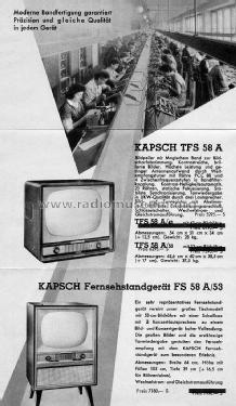 TFS58A/43; Kapsch & Söhne KS, (ID = 1592459) Televisore