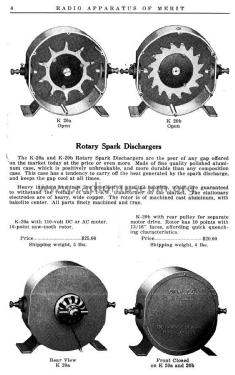 Rotary Spark Discharger K-20a; Karlowa Radio Co., (ID = 1851375) Amateur-D