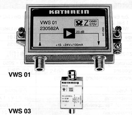 1.Sat ZF-Verstärker VWS 03 BN 230584; Kathrein; Rosenheim (ID = 1735163) RF-Ampl.