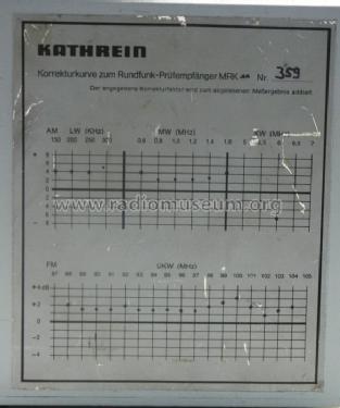 Rundfunkprüfempfänger MRK11; Kathrein; Rosenheim (ID = 323068) Ausrüstung