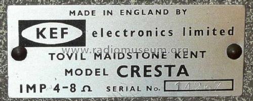 Cresta A6375; KEF Electronics; (ID = 2445893) Parlante