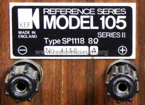 Reference Series 105 Series II SP1118; KEF Electronics; (ID = 2444877) Speaker-P