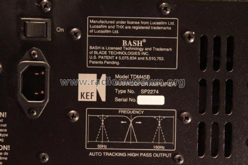 Subwoofer Amplifier TDM45B SP2274; KEF Electronics; (ID = 1969317) Parlante