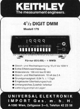 Digital Multimeter 179; Keithley Instruments (ID = 1004497) Equipment