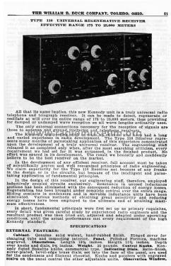 110 Universal Regenerative Receiver; Kennedy Co., Colin B (ID = 3118803) Radio