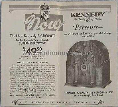 Baronet Ch= 52; Kennedy Co., Colin B (ID = 506376) Radio