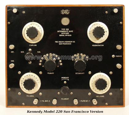 Intermediate Wave Receiver Type 220; Kennedy Co., Colin B (ID = 2061741) Radio