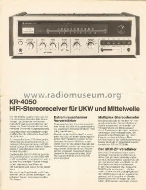 AM-FM Stereo Receiver KR-4050; Kenwood, Trio- (ID = 3121232) Radio