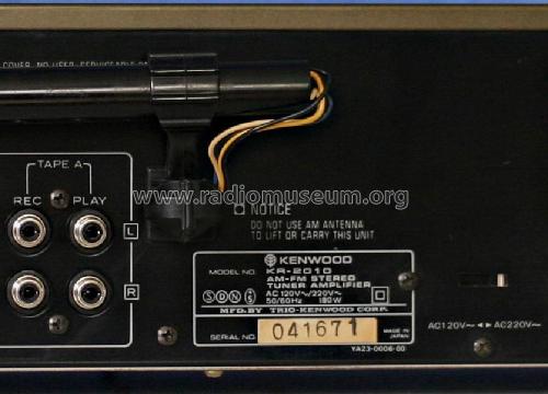 AM-FM Stereo Receiver KR-2010; Kenwood, Trio- (ID = 3111692) Radio