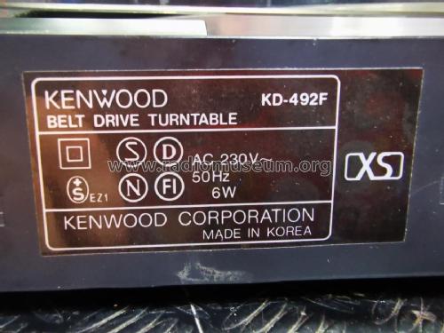 Full Automatic Turntable KD-492F; Kenwood, Trio- (ID = 3118282) R-Player