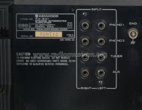 High Speed DC Integrated Amplifier KA-601; Kenwood, Trio- (ID = 3113130) Verst/Mix