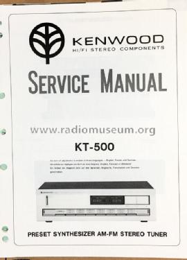 Preset Synthesizer AM-FM Stereo Tuner KT-500 Radio Kenwood