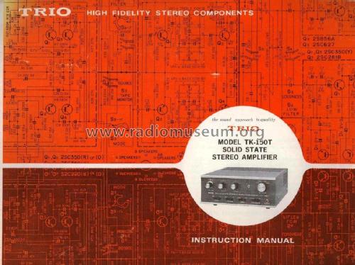 Solid State Stereo Amplifier TK-150T; Kenwood, Trio- (ID = 3151620) Ampl/Mixer