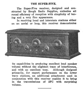 Super Five ; Keogh Radio Supplies (ID = 2427901) Radio