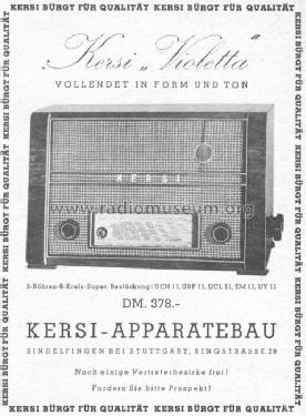 Violetta ; Kersi Apparatebau (ID = 33481) Radio