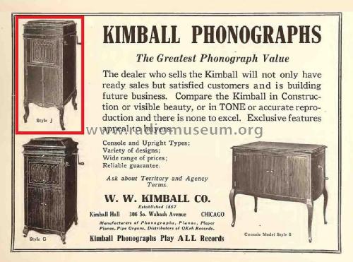 Phonograph Style J; Kimball, W. W., Co.; (ID = 2906280) TalkingM