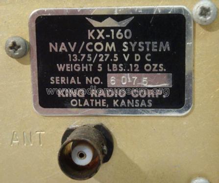 NAV/COM System KX-160; King Radio Corp.; (ID = 1841446) Commercial TRX