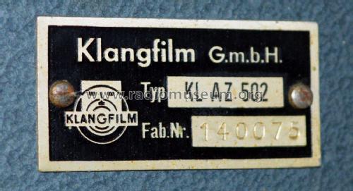 Kinoverstärker KL AZ 502; Klangfilm GmbH (ID = 1921869) Ampl/Mixer
