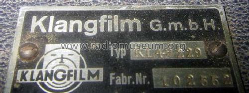 KL49229; Klangfilm GmbH (ID = 1092884) Speaker-P