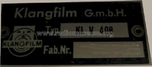 Kl. V 408; Klangfilm GmbH (ID = 615332) Ampl/Mixer
