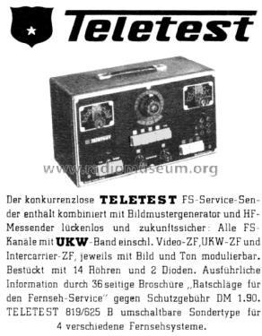 Teletest Fernseh-Service-Sender FS5B; Klein & Hummel; (ID = 2698802) Equipment