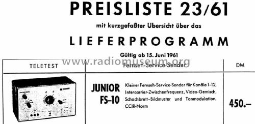 Teletest Junior FS-10; Klein & Hummel; (ID = 1390379) Equipment