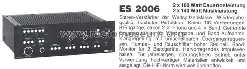 Telewatt ES-2006; Klein & Hummel; (ID = 2354400) Ampl/Mixer