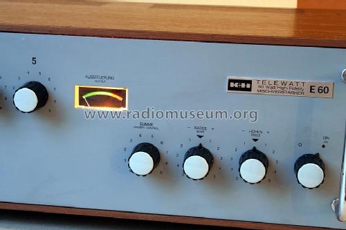 Telewatt HiFi Mischverstärker E 60; Klein & Hummel; (ID = 393104) Ampl/Mixer