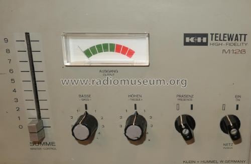 Telewatt M 126; Klein & Hummel; (ID = 2357020) Ampl/Mixer