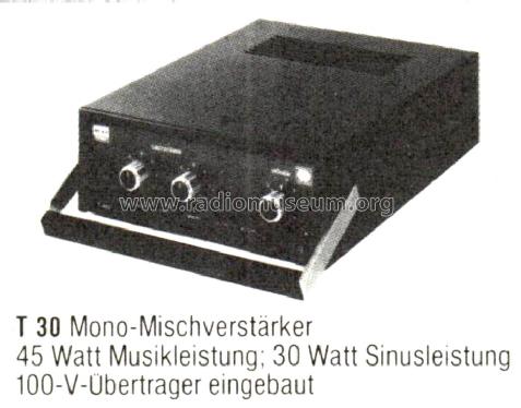 HiFi Mono-Mischverstärker Telewatt T30; Klein & Hummel; (ID = 2355687) Verst/Mix