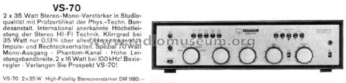 Telewatt VS-70; Klein & Hummel; (ID = 2354421) Ampl/Mixer