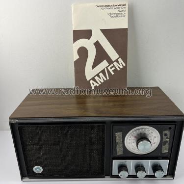 AM-FM Radio Model Twenty-One ; KLH R&D Co.; (ID = 2841494) Radio