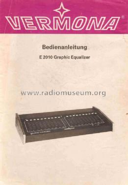 Vermona Graphic Equalizer E2010; Klingenthaler (ID = 943574) Ampl/Mixer